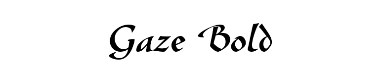 Gaze Bold font preview
