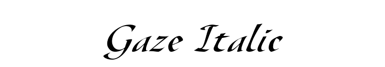 Gaze Italic font preview