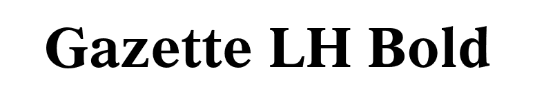 Gazette LH Bold font preview