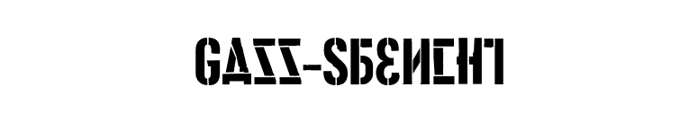Gazz-Stencil font preview