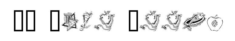 GE Deco Foods font preview
