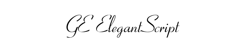 GE ElegantScript font preview