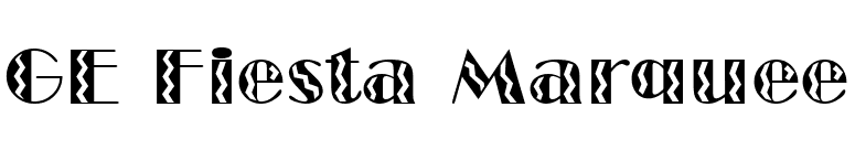 GE Fiesta Marquee font preview
