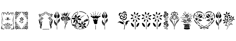 GE Floral Stencils font preview