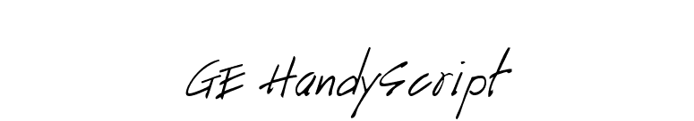 GE HandyScript font preview