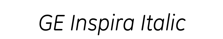 GE Inspira Italic font preview