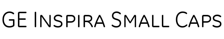 GE Inspira Small Caps font preview