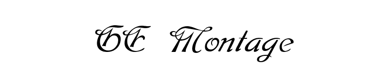 GE Montage font preview