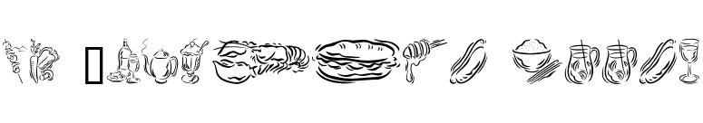 GE Stylized Foods font preview