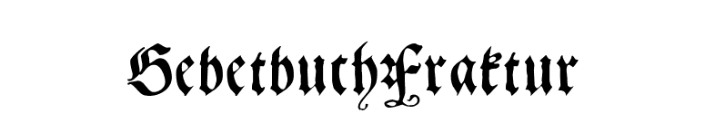 GebetbuchFraktur font preview