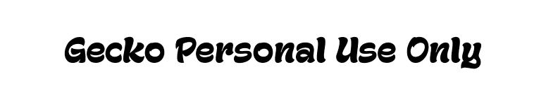 Gecko Personal Use Only font preview