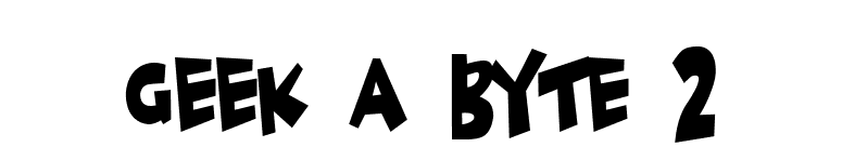 Geek a byte 2 font preview