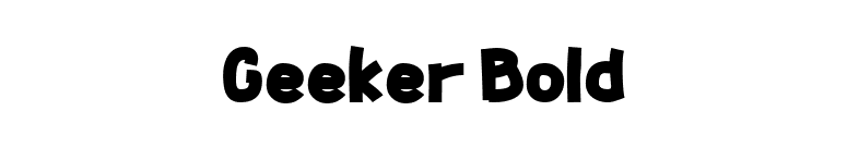 Geeker Bold font preview