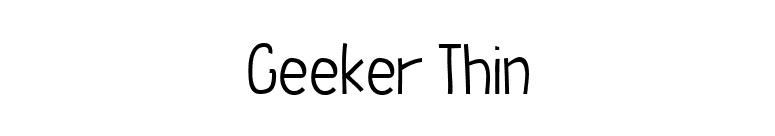 Geeker Thin font preview
