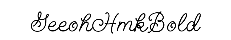 GeeohHmkBold font preview