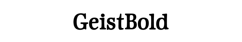 GeistBold font preview