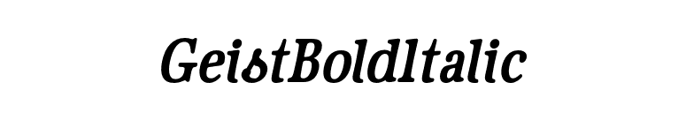 GeistBoldItalic font preview
