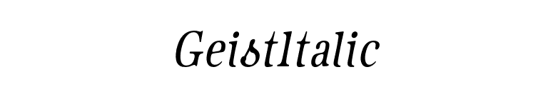 GeistItalic font preview