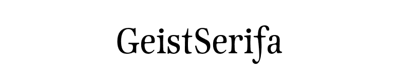 GeistSerifa font preview