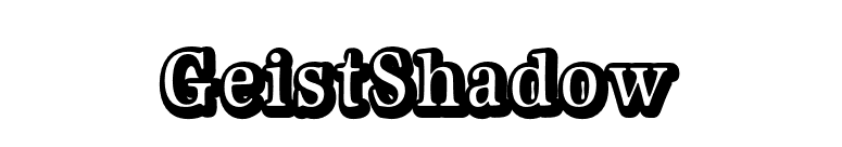 GeistShadow font preview