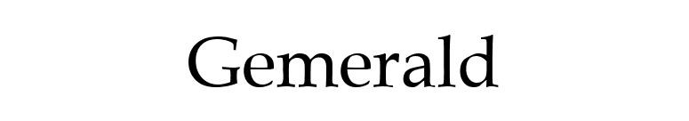 Gemerald font preview