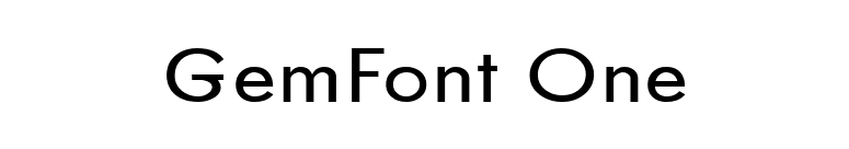 GemFont One font preview