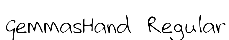 GemmasHand Regular font preview