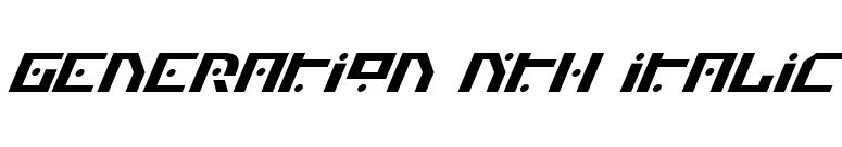 Generation Nth Italic font preview