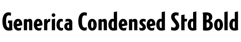 Generica Condensed Std Bold font preview