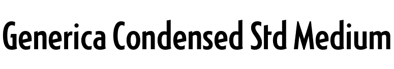 Generica Condensed Std Medium font preview
