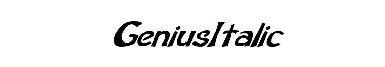 GeniusItalic font preview