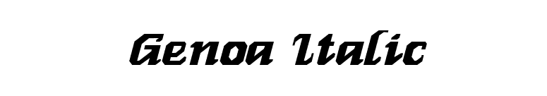 Genoa Italic font preview