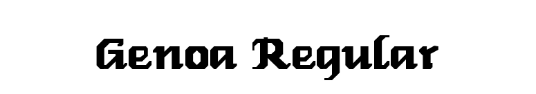 Genoa Regular font preview
