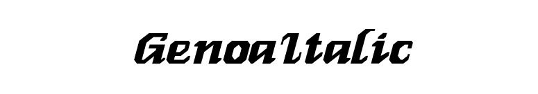 GenoaItalic font preview