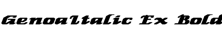 GenoaItalic Ex Bold font preview
