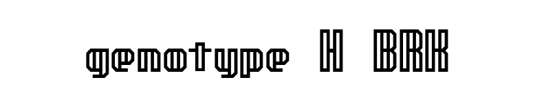 genotype H BRK font preview