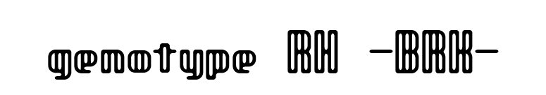 genotype RH -BRK- font preview