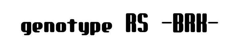 genotype RS -BRK- font preview