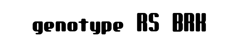 genotype RS BRK font preview