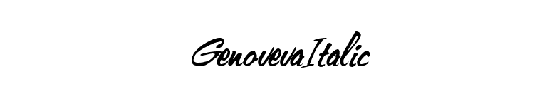 GenovevaItalic font preview