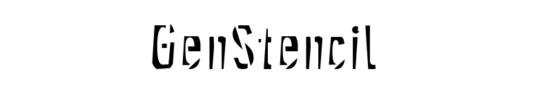 GenStencil font preview