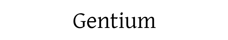 Gentium font preview