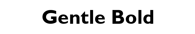 Gentle Bold font preview