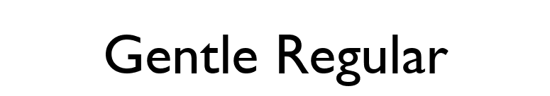 Gentle Regular font preview