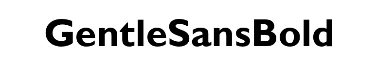 GentleSansBold font preview