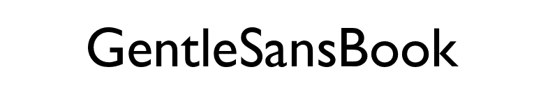 GentleSansBook font preview