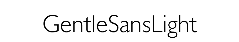 GentleSansLight font preview