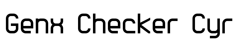 Genx Checker Cyr font preview