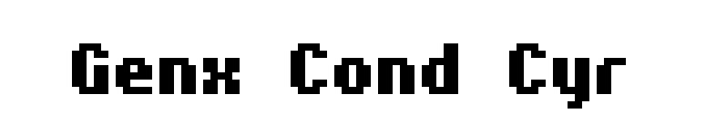 Genx Cond Cyr font preview