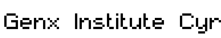 Genx Institute Cyr font preview